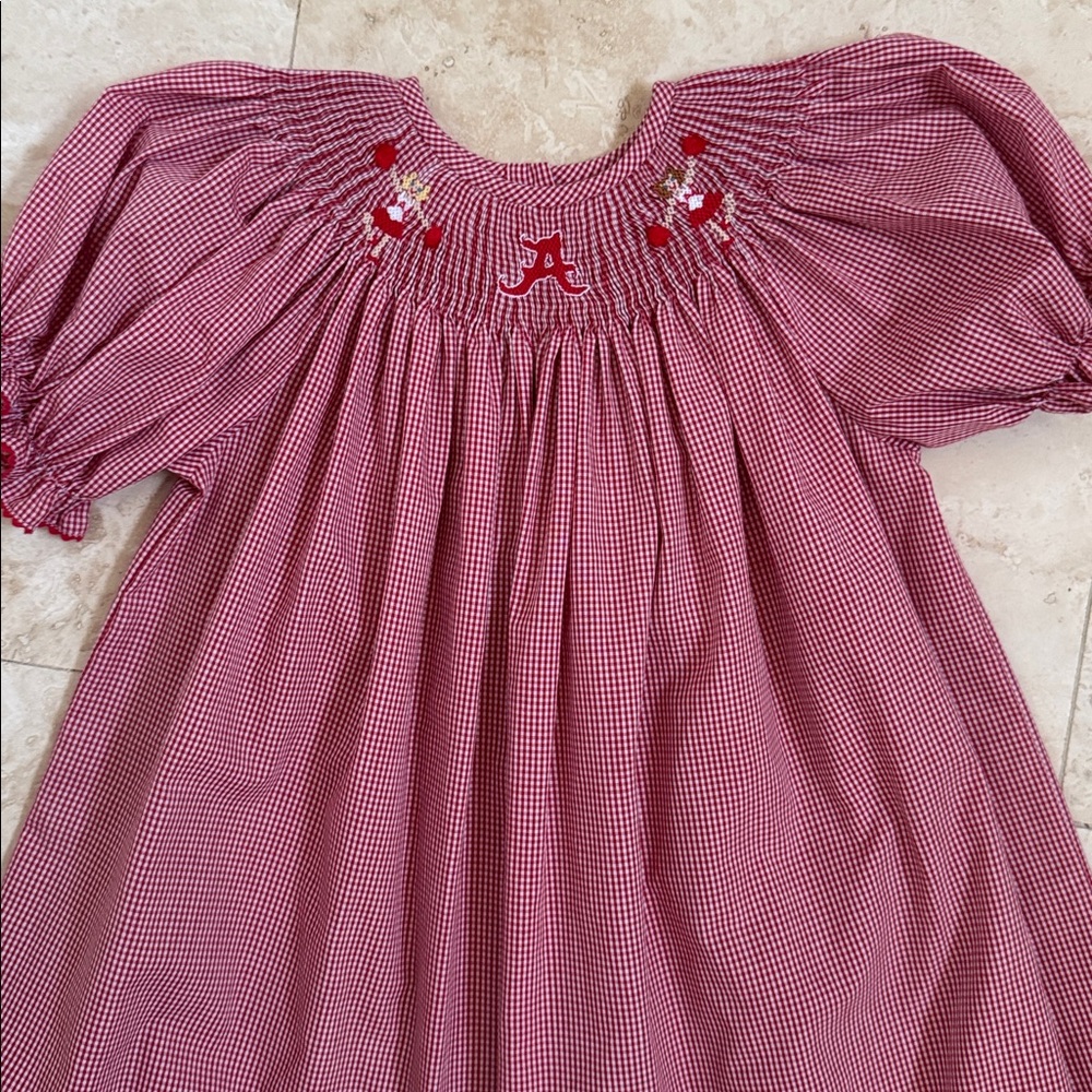 Alabama Game Day Smocked Gingham Dress by Vive la Fete